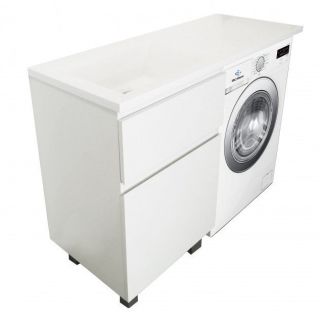 Напольная тумба с раковиной Эстет Dallas Luxe ФР-00009666 Л 105см два ящика белый